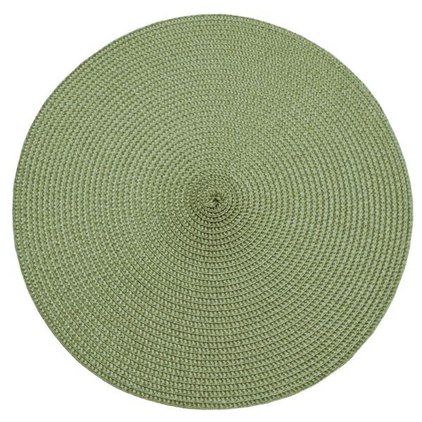 Circular Ribbed Placemat - Olive